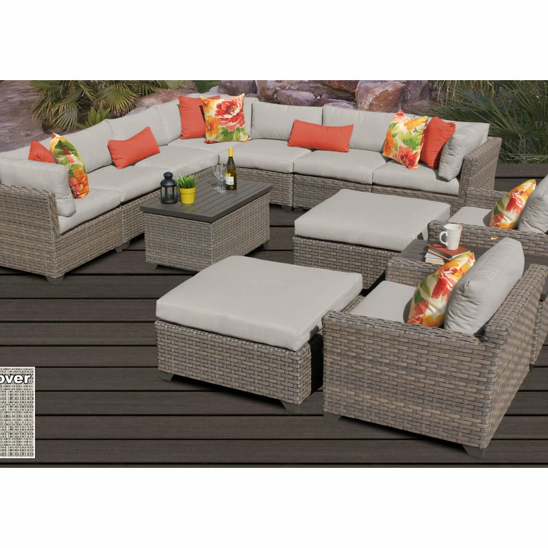 Flash Sale 💯 TKClassics Monterey 13 Piece Outdoor Wicker Patio Furniture Set 13a, Ash ✔️ - Image 2