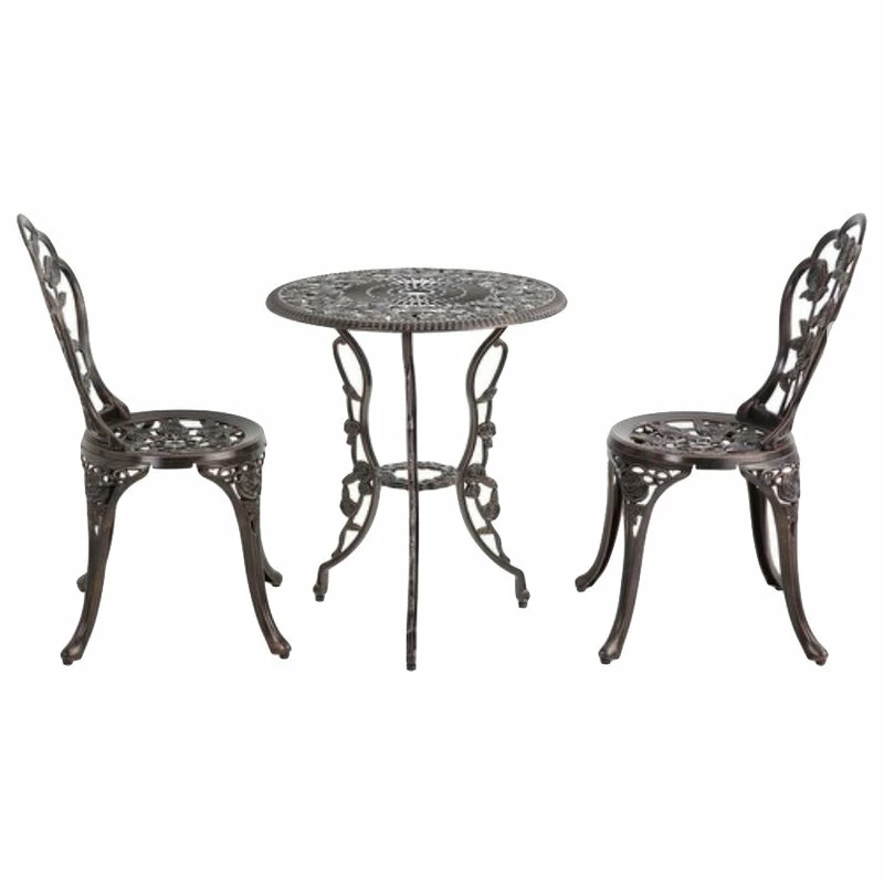 Buy ๐ฅ Belleze Outdoor Patio Furniture 3Pcs Bistro Set Table, Bronze ๐