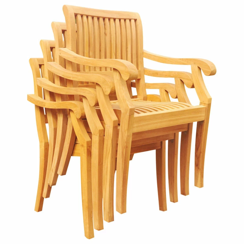 Best reviews of ๐ Teak Deals 13-Piece Outdoor Teak Dining Set, 117" Rectangle Table, 12 Arbor Stacking Chairs ๐ - Image 11