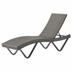 Hot Sale ⭐ GDFStudio GDF Studio Zanna Outdoor Wicker Chaise Lounge 👏