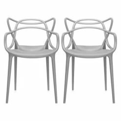 Best reviews of ✔️ Homedotdot Stackable Molded Plastic Dining Chair With Arms Kitchen Outdoor Modern Set Of 2, 🎁