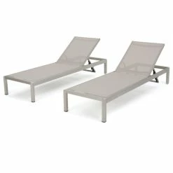 Cheapest 🎉 GDFStudio Cape Coral Outdoor Mesh Chaise Lounge, Set Of 2 😍
