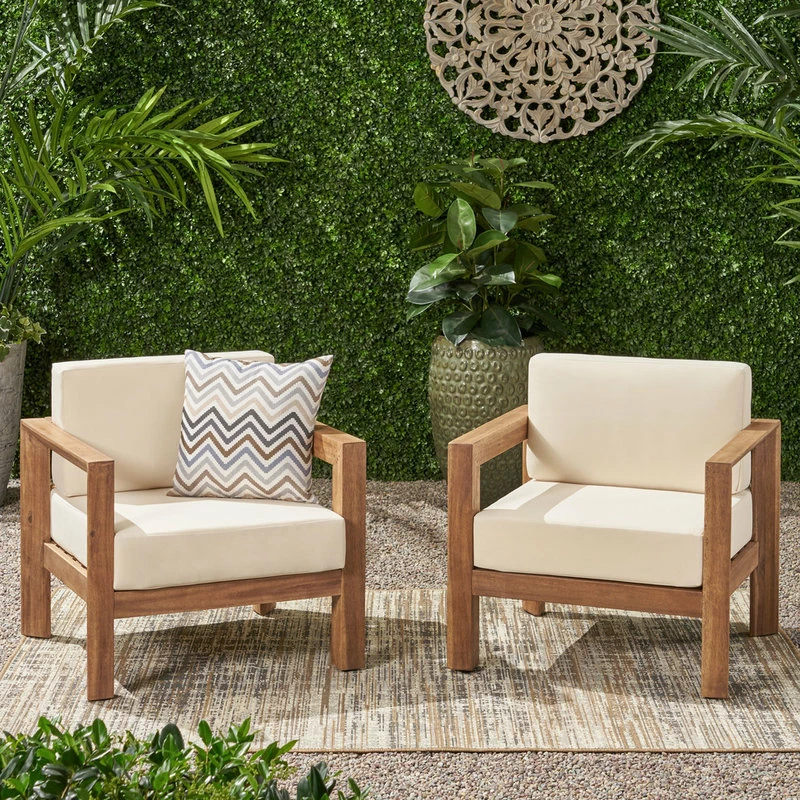 Top 10 โญ GDFStudio Lucia Outdoor Wooden Club Chairs With Cushions, Set Of 2 ๐ - Image 2