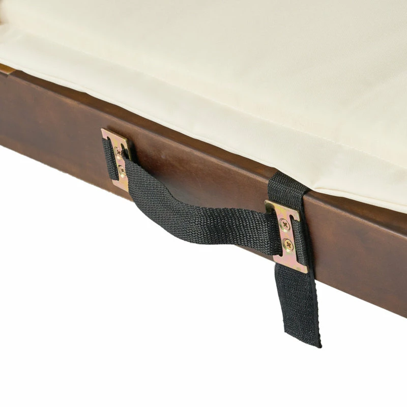 Best Sale ๐ GDFStudio GDF Studio Midori Mahogany Wood Folding Chaise Lounger Chair With Cream Cushion ๐ - Image 4