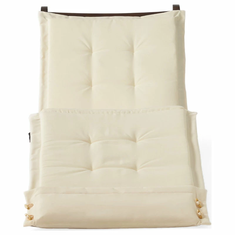 Best Sale ๐ GDFStudio GDF Studio Midori Mahogany Wood Folding Chaise Lounger Chair With Cream Cushion ๐ - Image 12