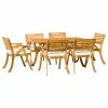Buy 👍 GDFStudio GDF Studio Baia 7-Piece Acacia Wood Outdoor Dining Set 😍