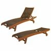 Brand new 🤩 Outdoor Interiors 2 Person Eucalyptus Lounge Chaise Set 👍