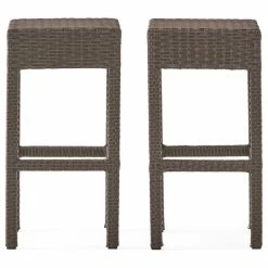 Discount 🛒 GDFStudio GDF Studio 2-Piece Rudolfo Outdoor Backless Bar Stools 👏