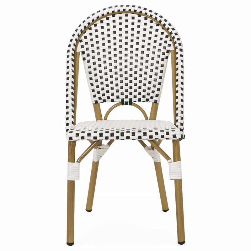 Top 10 🤩 GDFStudio Baylor Outdoor French Bistro Chair, Set Of 2, Black/White/Bamboo Print Finish 👍 - Image 7