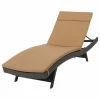 Flash Sale ❤️ GDFStudio GDF Studio Nassau Outdoor Gray Wicker Adjustable Chaise Lounge, Caramel Cushion ✔️