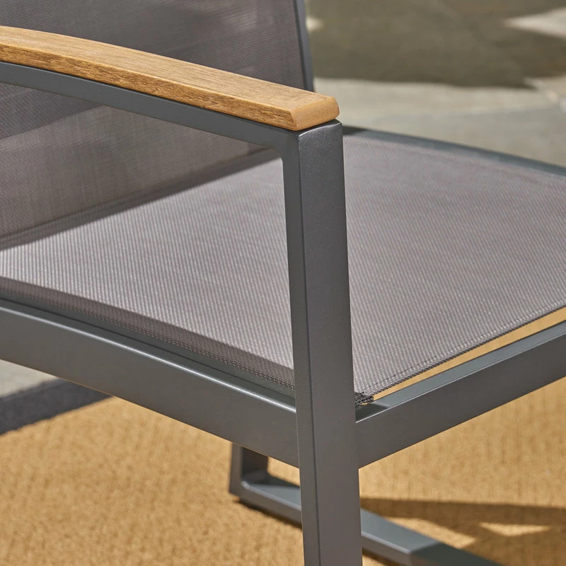 Flash Sale ✔️ GDFStudio Aubrey Outdoor Mesh Dining Chair, Set Of 2, Gray 🤩 - Image 5