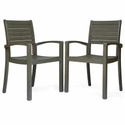 Buy 🎉 GDFStudio GDF Studio Watts Outdoor Acacia Wood Dining Chairs, Set Of 2, Gray 😉