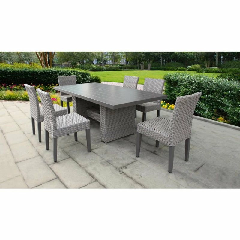Discount ๐ TKClassics Florence Rectangular Outdoor Patio Dining Table With 6 Armless Chairs ๐ฅฐ - Image 2