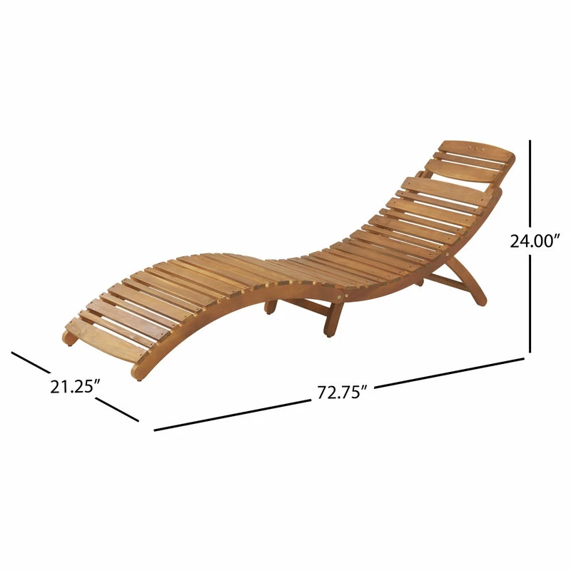 Cheap ๐ GDFStudio Lisbon Folding Chaise Lounge Chair ๐ - Image 3