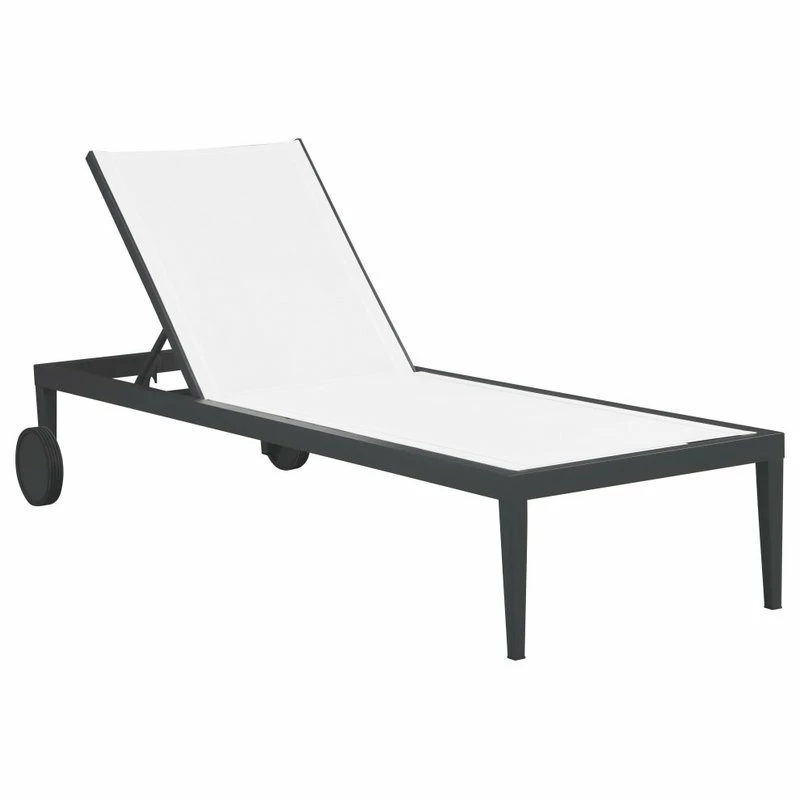 Coupon ๐ Meridian Furniture Nizuc Outdoor Patio Chaise Lounge Chair, Off-White Resilient Mesh Waterproof Fab โค๏ธ