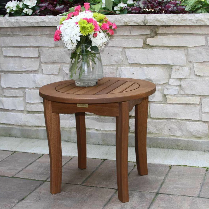 Discount 🔥 Outdoor Interiors 3-Piece Eucalyptus And Sling Lounge Set With Round Accent Table ⭐ - Image 6