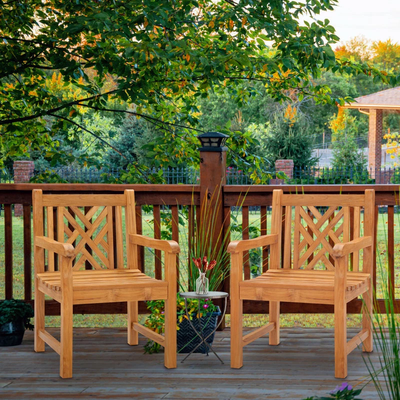 Cheap ✨ Chic Teak Inc. Teak Wood Chippendale Outdoor Patio Arm Chair 👏 - Image 2