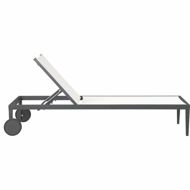 Coupon ๐ Meridian Furniture Nizuc Outdoor Patio Chaise Lounge Chair, Off-White Resilient Mesh Waterproof Fab โค๏ธ - Image 6