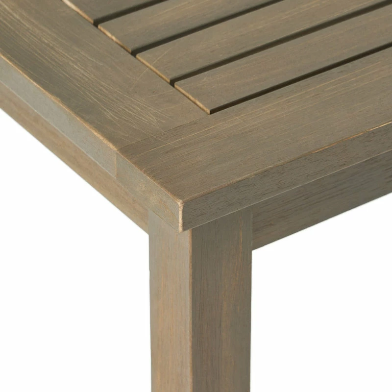 New โ GDFStudio GDF Studio Preston Outdoor Acacia Wood Loveseat And Coffee Table, Gray/Dark Gray ๐ - Image 12