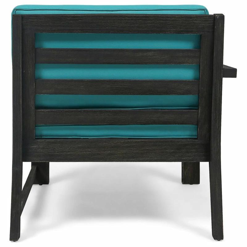 Cheap ๐ GDFStudio Makayla Ana Outdoor 3 Seater Acacia Wood Sofa Sectional With Cushions, Teal ๐ - Image 12