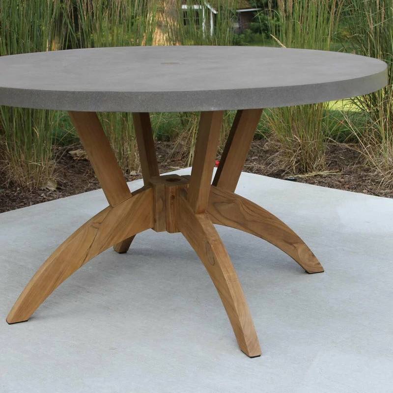 Best deal 👍 Outdoor Interiors 5-Piece Nautical Teak, Rope And Composite Round Dining Set With Sunbrella 🌟 - Image 7