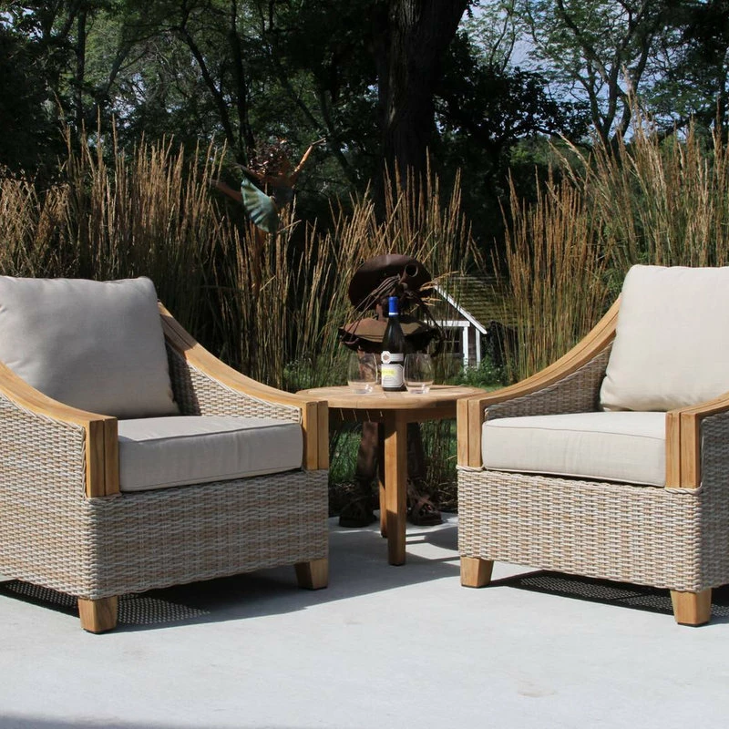 Flash Sale ๐ Outdoor Interiors Ash Wicker And Teak Armchair With Sunbrella Fabrics โจ - Image 6