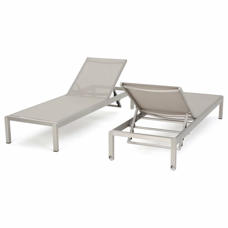 Cheapest 🎉 GDFStudio Cape Coral Outdoor Mesh Chaise Lounge, Set Of 2 😍 - Image 2