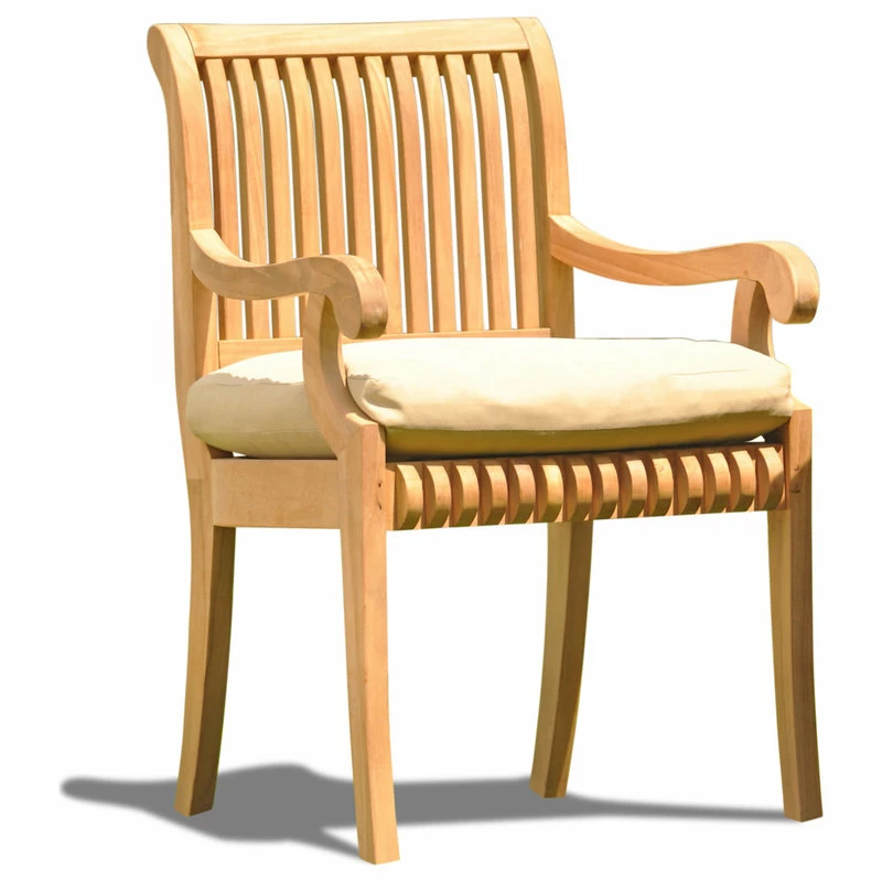 New ๐ฅ Teak Deals 11-Piece Outdoor Teak Dining Set, 117" Rectangle Table, 10 Giva Arm Chairs ๐ - Image 5