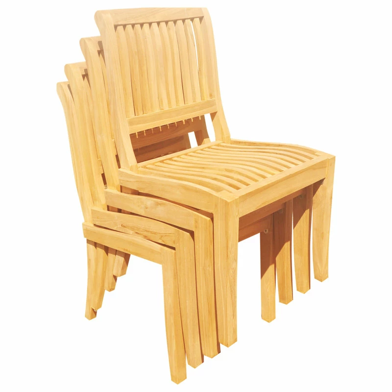 Best reviews of ๐ Teak Deals 13-Piece Outdoor Teak Dining Set, 117" Rectangle Table, 12 Arbor Stacking Chairs ๐ - Image 7