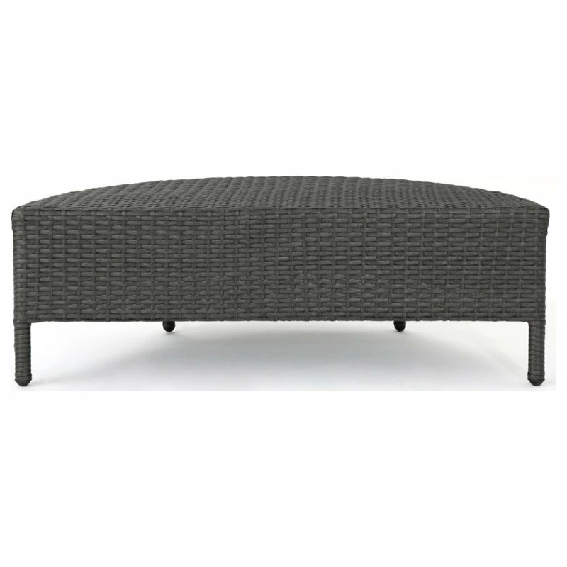 Best Sale ✔️ GDFStudio GDF Studio 5-Piece Venice Outdoor 4 Seater Curved Wicker Sectional Sofa Set 👏 - Image 5