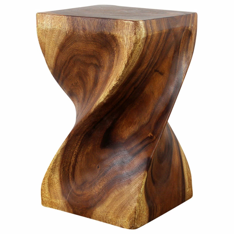 Best reviews of ๐ฏ Kammika Import Export Co., Ltd (Thailand) Haussmann Big Twist Wood Stool Table 12 In SQ X 20 In H Walnut Oil ๐ - Image 3