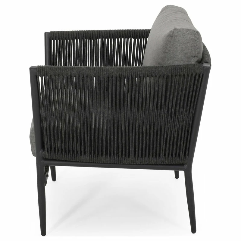 Buy 😀 GDFStudio Andy Outdoor Rope Club Chair With Cushions, Set Of 2 🔔 - Image 4