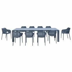 Discount 😀 Siesta/Compamia Air XL Extension Dining Set 11-Piece Dark Gray ❤️