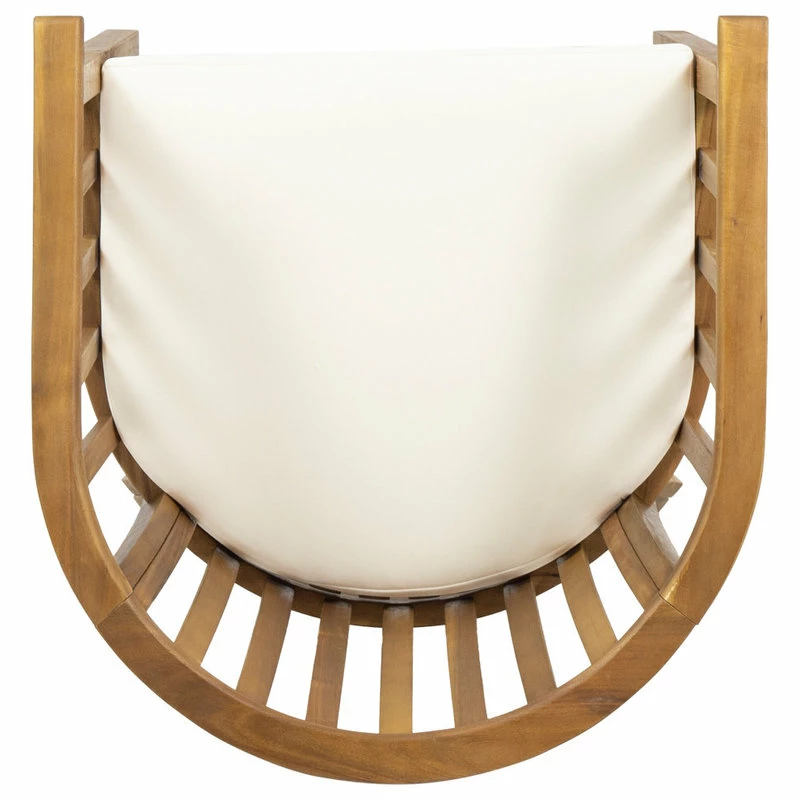 Buy ๐ GDFStudio Nola Outdoor Wooden Dining Chairs With Cushions, Set Of 2, Cream, Teak Finish ๐งจ - Image 7