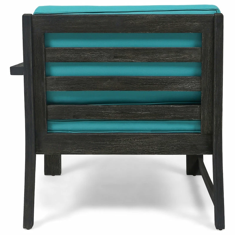 Cheap ๐ GDFStudio Makayla Ana Outdoor 3 Seater Acacia Wood Sofa Sectional With Cushions, Teal ๐ - Image 7