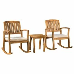 Cheap 👍 GDFStudio GDF Studio 3-Piece South Hampton Rocking Chair Set With Accent Table 🤩