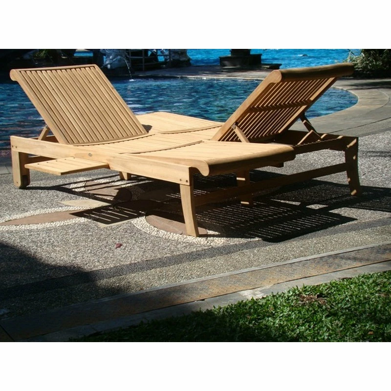 Discount ๐ฅ Teak Deals Teak Outdoor Giva Double Chaise Lounger โญ - Image 4
