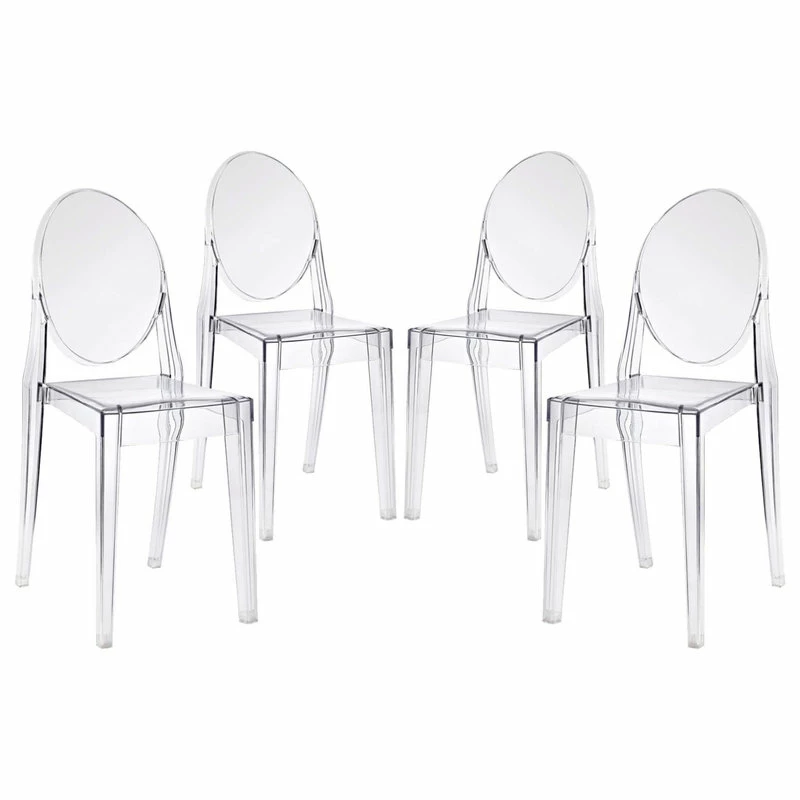 Flash Sale โ LexMod Casper Dining Side Chairs Acrylic, Set Of 4, Clear โค๏ธ - Image 6