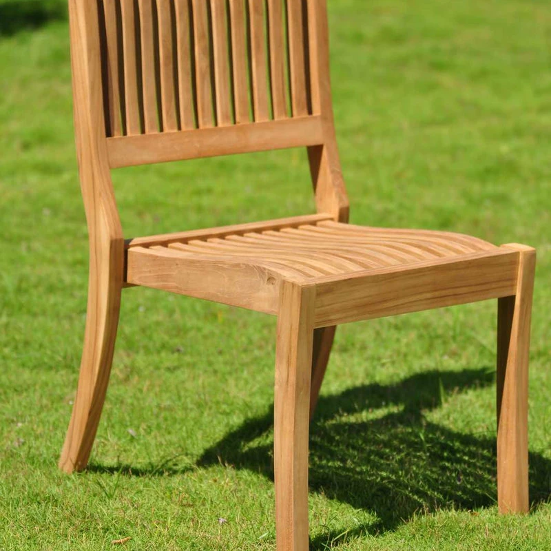 Best reviews of ๐ Teak Deals 13-Piece Outdoor Teak Dining Set, 117" Rectangle Table, 12 Arbor Stacking Chairs ๐ - Image 5