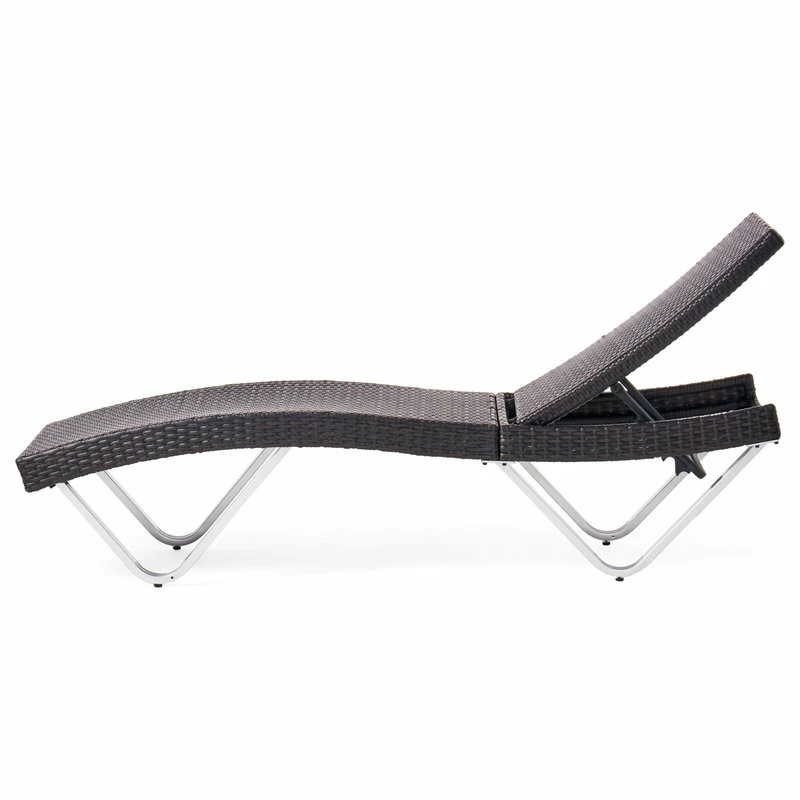 Brand new ๐ GDFStudio GDF Studio Manuela Outdoor Single Multibrown Wicker Chaise Lounge Chair ๐ - Image 8