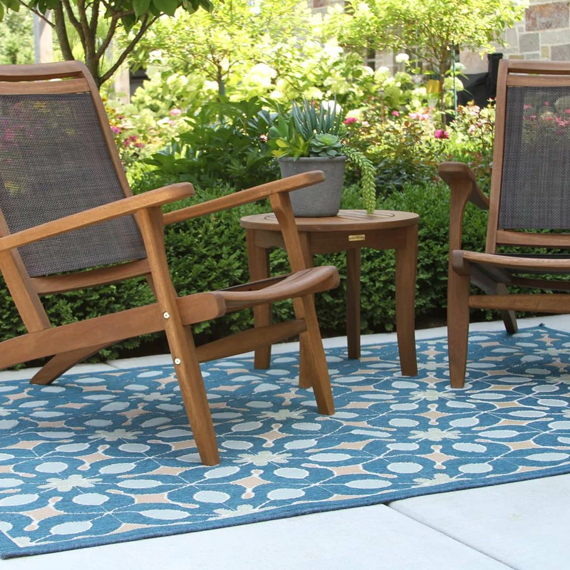 Discount 🔥 Outdoor Interiors 3-Piece Eucalyptus And Sling Lounge Set With Round Accent Table ⭐ - Image 7