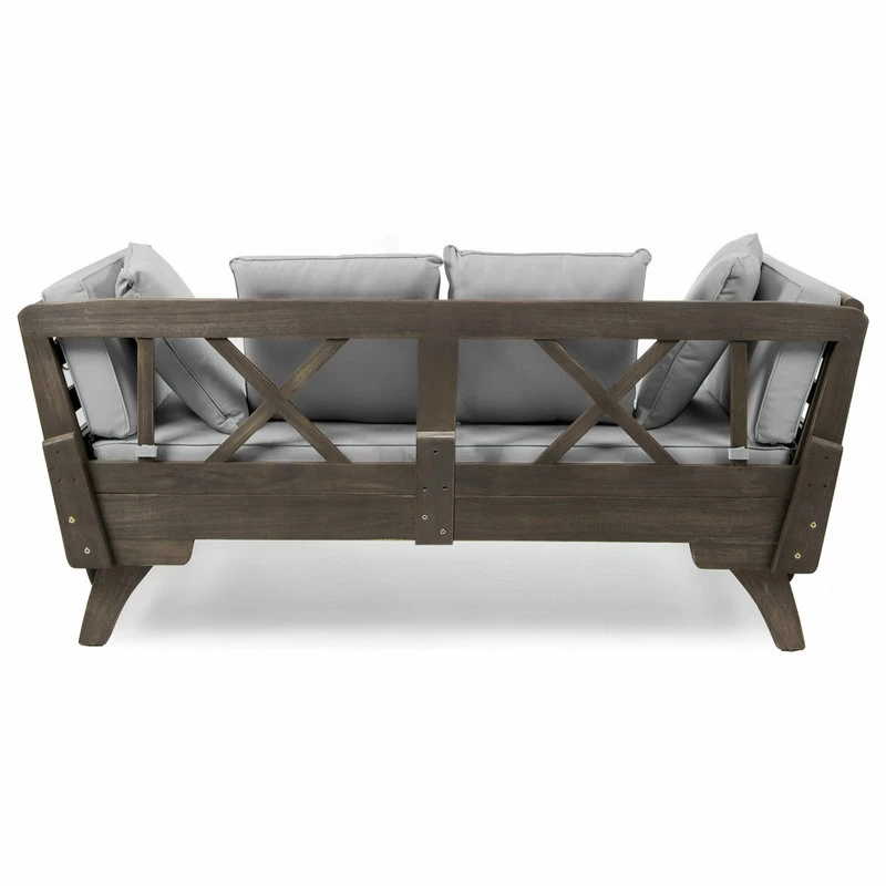 Wholesale ⭐ GDFStudio GDF Studio Othello Outdoor Acacia Wood Daybed With Cushions, Gray/Light Gray 🌟 - Image 9