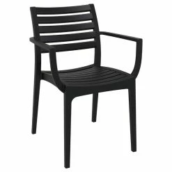 Outlet 🌟 Compamia Siesta Artemis Outdoor Set Of 2 Dining Arm Chair Black ISP011-BLA 😍