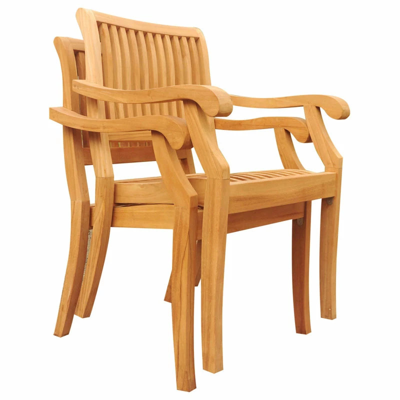 Best reviews of ๐ Teak Deals 13-Piece Outdoor Teak Dining Set, 117" Rectangle Table, 12 Arbor Stacking Chairs ๐ - Image 8