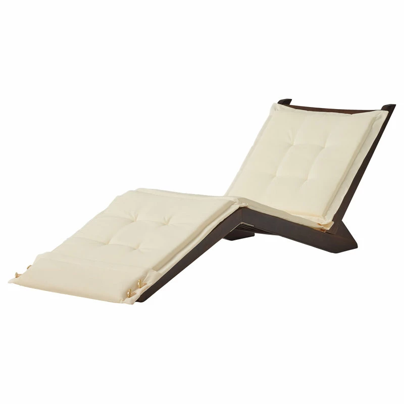 Best Sale ๐ GDFStudio GDF Studio Midori Mahogany Wood Folding Chaise Lounger Chair With Cream Cushion ๐