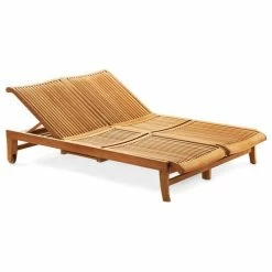 Discount 🔥 Teak Deals Teak Outdoor Giva Double Chaise Lounger ⭐