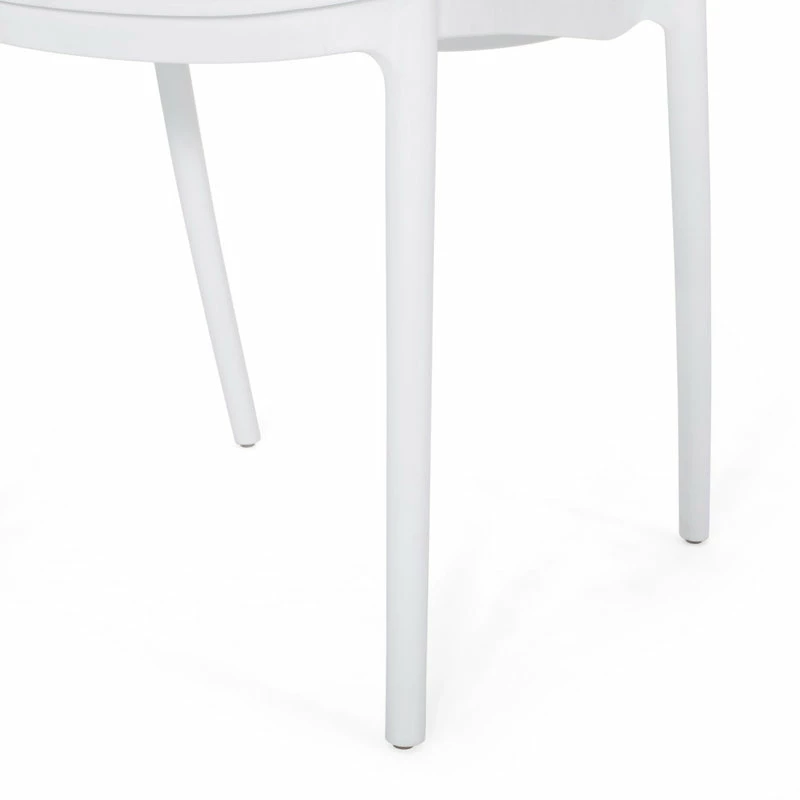 Hot Sale ๐ฅฐ GDFStudio Tafton Outdoor Stacking Dining Chair, Set Of 2, White โ - Image 9
