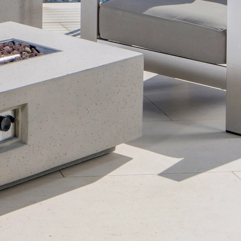 Best deal โ GDFStudio GDF Studio Coral Bay Outdoor Aluminum 7 Seater Chat Set With Fire Pit, Light Gra ๐งจ - Image 14