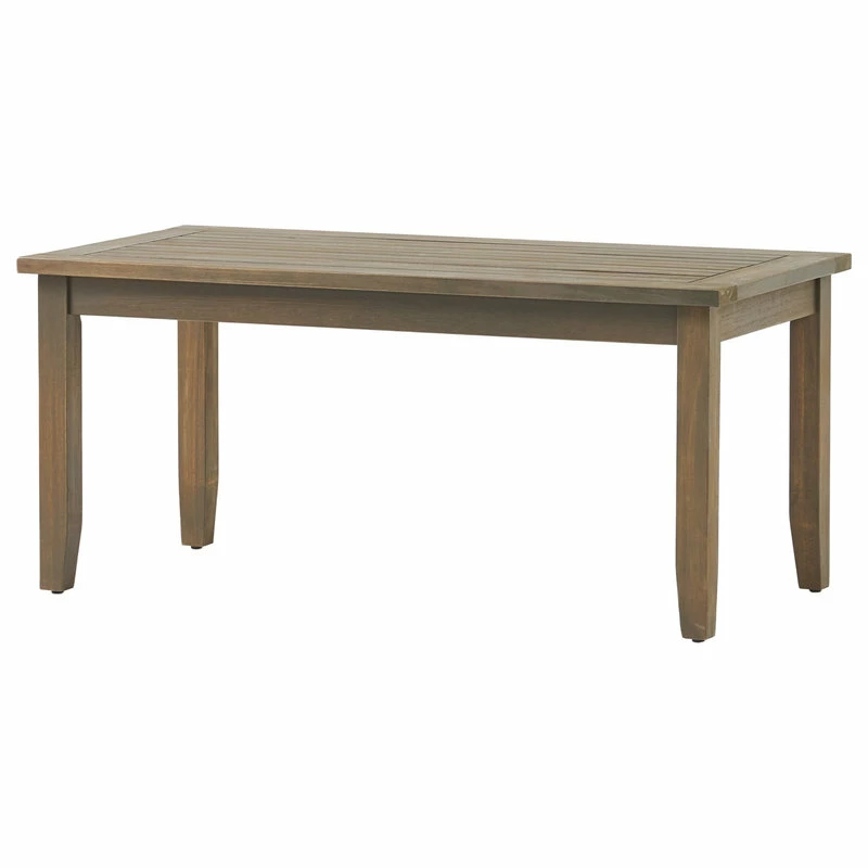 New โ GDFStudio GDF Studio Preston Outdoor Acacia Wood Loveseat And Coffee Table, Gray/Dark Gray ๐ - Image 6