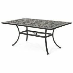Best reviews of 👏 GDFStudio Joyce Outdoor Rectangular Cast Aluminum Dining Table ✔️